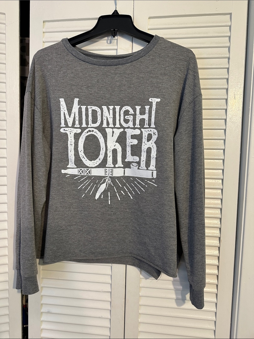 Gray 'Midnight Joker' Graphic long sleeve tshirt